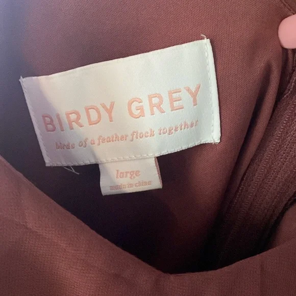 Birdy Grey Maxi Dress Large English red rose, Formal Bridesmaid Gown Pockets - Picture 6 of 8